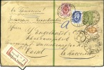 1909 2k Postal stationery wrapper uprated with 1k,