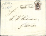 Stamp of Russia » Ship Mail » Ship Mail in the Gulf of Finland 1883 Folded printed lettersheet from St. Petersbur