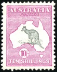 1913-14 Roo 10s Grey & Pink mint hr, couple of sho