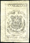 1865-71, Group of four stamps incl. 1865 1/2r blac