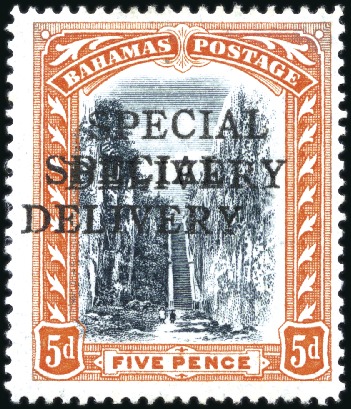 1916 Special Delivery 5d with double overprint, mi