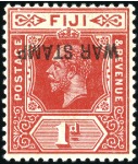 1915-19 War Stamp 1/2d and 1d with inverted overpr