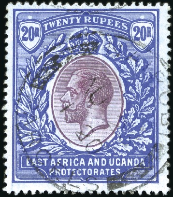 1912-21 20R Purple & Blue on blue with Nairobi / P