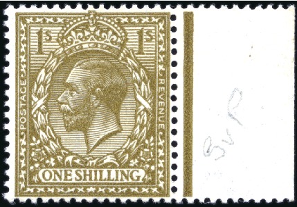 Stamp of Great Britain » King George V 1912-24 1s Deep Bronze-Brown, wmk Simple Cypher, s