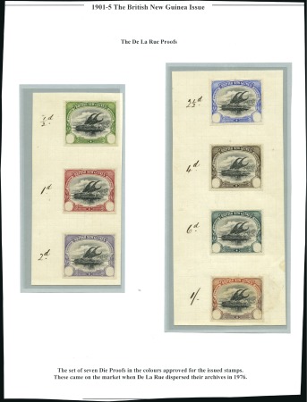 1901-05 Lakatoi imperf. die proofs in the issued c