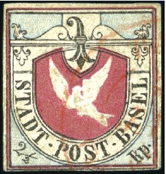 Stamp of Switzerland / Schweiz » Kantonalmarken » Basel Basler Taube in leuchtend frischen Farben und schö