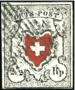 Stamp of Switzerland / Schweiz » Orts-Post und Poste Locale Orts-Post mit Kreuzeinfassung, braunrot, Type 19, 
