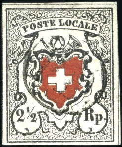Stamp of Switzerland / Schweiz » Orts-Post und Poste Locale Poste Locale mit Kreuzeinfassung, Type 11, mit sch