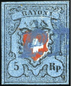 Type 8, lebhaftblau mit blauem PP von Roveredo (AW