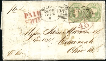 1856 (Dec 26) Entire from Belfast, Northern Irelan