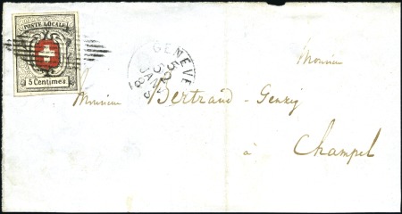 Stamp of Switzerland / Schweiz » "Waadt", "Neuenburg", "Winterthur" Neuenburg mit schwarzer Raute entwertet auf Briefv