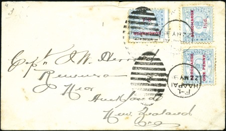 1895 (May 22) Envelope to Captain Herrold in New Z