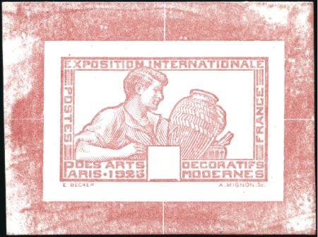 Stamp of France 1924-25 Arts décoratifs, le Potier, épreuve en rou