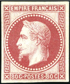 Stamp of France 1863 Lauré, série complète de l'émission Rothschil