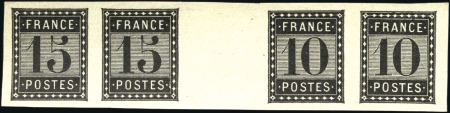 Stamp of France Essai de l'Imprimerie nationale, deux 10c et deux 