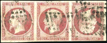 Stamp of France 80c Rose Empire non dentelé TETE-BECHE dans une ba