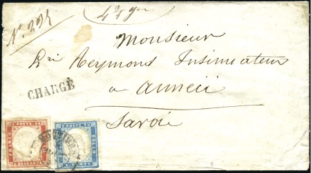 Stamp of France » Savoie MOUTIERS Lettre chargé avec 40c +20c obl. Moutiers