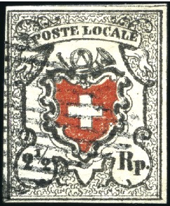 Stamp of Switzerland / Schweiz » Orts-Post und Poste Locale Poste Locale mit Kreuzeinfassung, Type 28, entwert