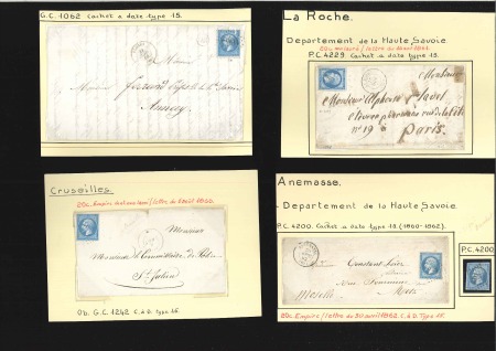 Stamp of France » Savoie 1857-72, 18 lettres et un devant de Savoie - Haute