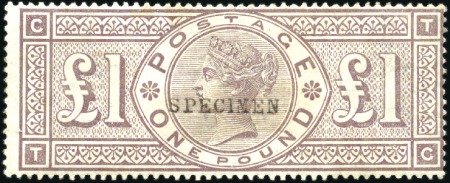 1884 Wmk Crowns £1 brown-lilac, unused with part g