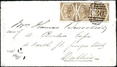 Stamp of Great Britain » British Post Offices Abroad CHILE: 1872 Envelope from Valparaiso to Ireland wi