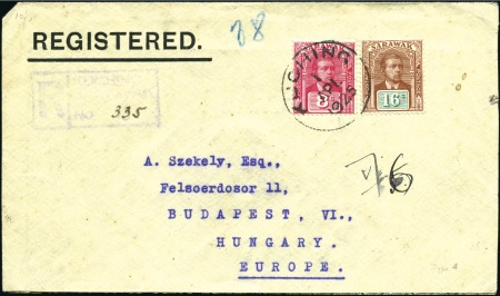 1925 (Apr 1) Envelope to Hungary with 1918 8c and 