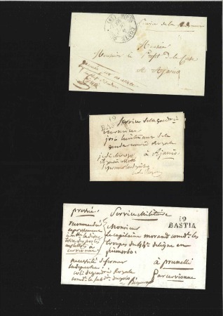 Stamp of France 1818 et 1824, Deux lettres en franchise de la Gend