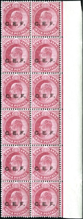 1905-11 C.E.F. 1a with double overprint (one albin