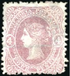 1860-66 4d Dull Rose with wmk "FIVE SHILLINGS", un