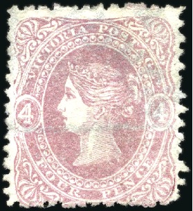 1860-66 4d Dull Rose with wmk "FIVE SHILLINGS", un