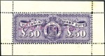 1884-1900 "Stamp Duty" £50 black-violet, with unli