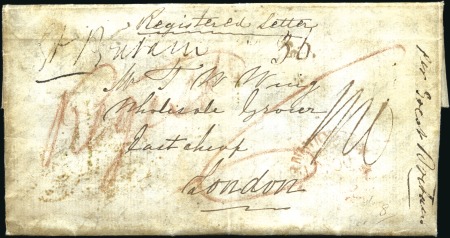 1852 (Dec 30) Entire enclosing £25 sent registered