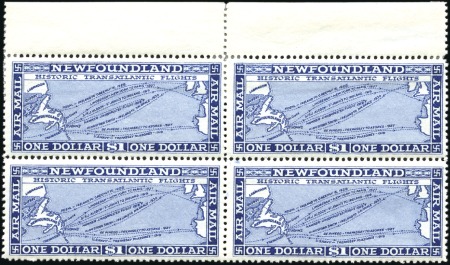 1931 Airmail set of 2 in mint hr blocks of four, f