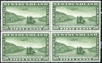 1931 Airmail set of 2 in mint hr blocks of four, f