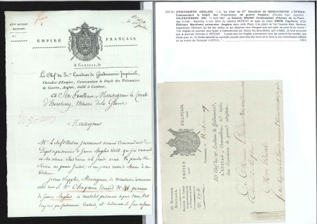 Stamp of France 1807-12, Trois documents à en-tête Gendarmerie imp