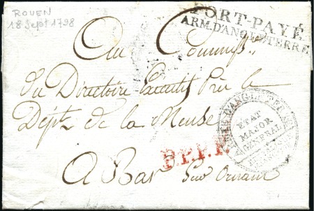 Stamp of France 1798 Lettre à en-tête de l'Armée d'Angleterre de R