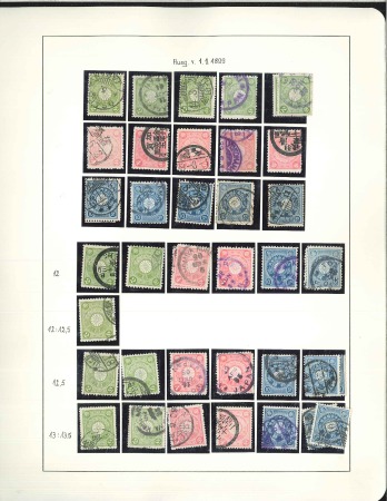 Stamp of Japan 1899-1912, Specialised collection of used stamps a