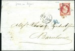 Stamp of France 1861-63, Trois lettres avec perçage en ligne : 80c