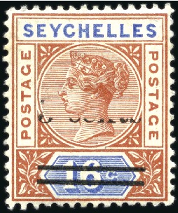 1901 3c to 16c chestnut and ultramarine, mint show