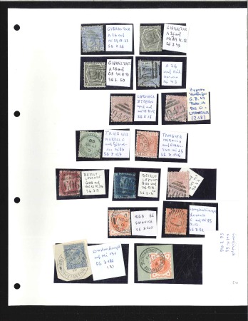 Stamp of Great Britain » British Post Offices Abroad 1857-90, GB used abroad collection on 10 pages of 