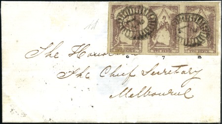 Stamp of Australia » Victoria 185(6?) (Dec 31) Wrapper from Geelong to Melbourne