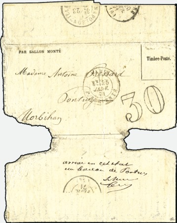 Stamp of France » Guerre de 1870-1871 LE RICHARD WALLACE certain, Gazette des Absents n°