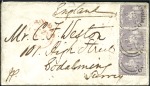Stamp of Trinidad and Tobago » Trinidad 1871 (Jul 25) Envelope to England with three 1863-