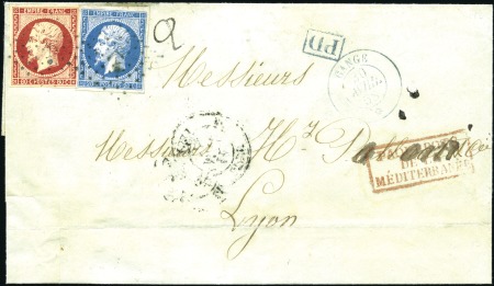 1853-70, Excellent ensemble de 33 lettres paquebot