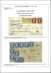 Stamp of France 1854-63, Lot de 5 lettres avec Empire ND pour le D