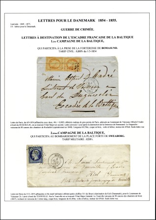 Stamp of France GUERRE DE CRIMEE 1854-55, Deux lettres à destinati