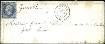 Stamp of France 25c Empire ND bien margé obl. PC2687 sur lettre du