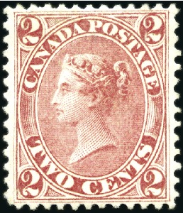 1859 2c rose-red and 2c bright rose, two different