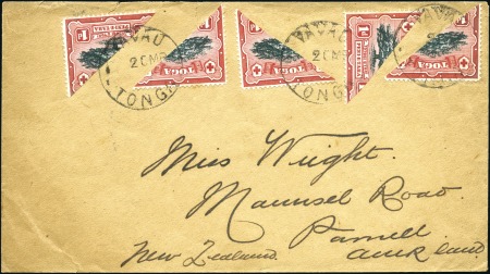 1900 (Mar 20) Envelope to New Zealand with five 18