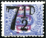 Stamp of Tonga 1893 G.F.B. mint set (8d & 1s unused, 1s toned) an